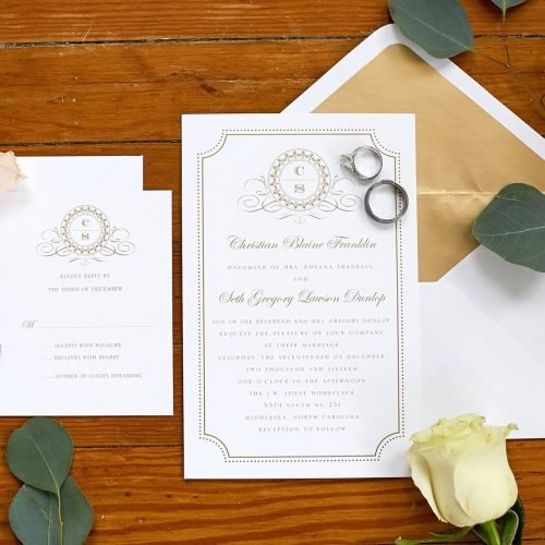 wedding invitation stone manor